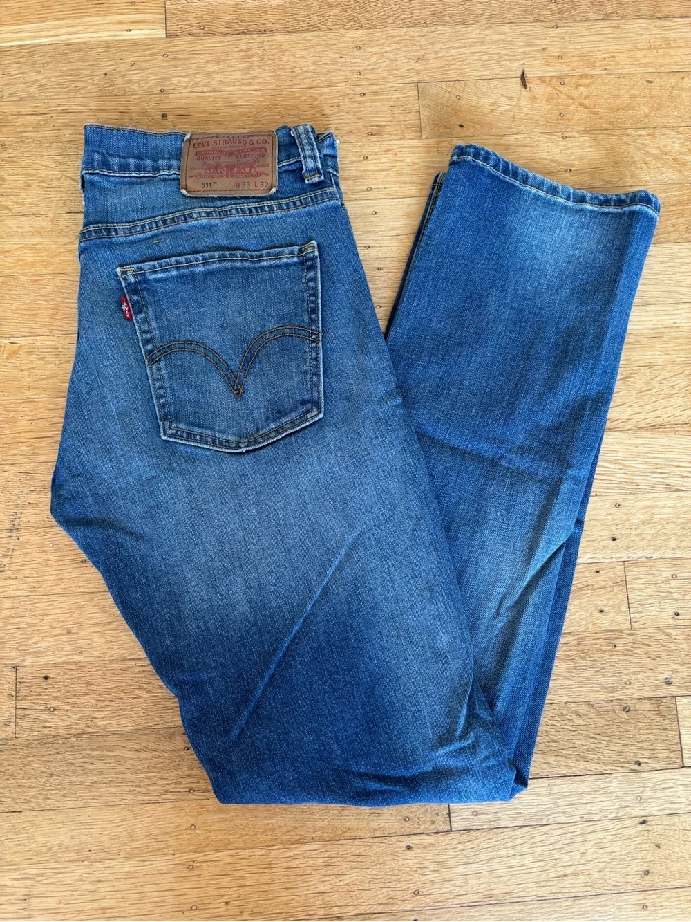 Vintage Levi's 511 Faded Blue Straight Jeans